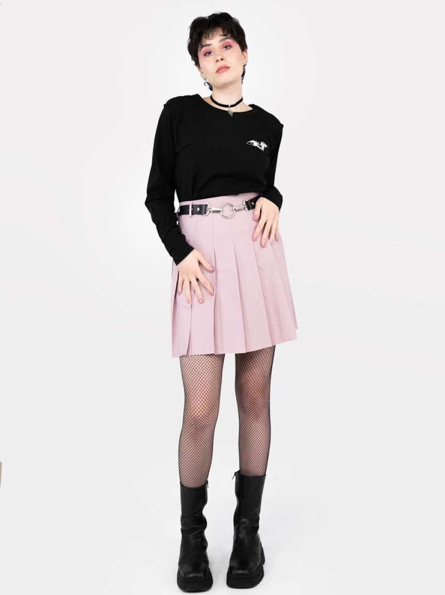 Clothes SKYDANCE Skirts For Tall People | Tall Dusty Pink Tennis Belt Skirt