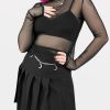 Clothes SKYDANCE | Black Mesh Top