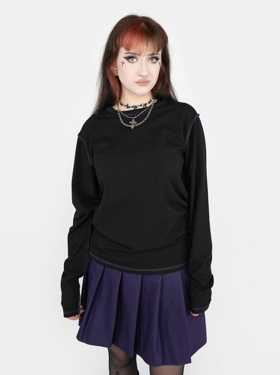 Clothes SKYDANCE | Venom Purple Stitch Longsleeve