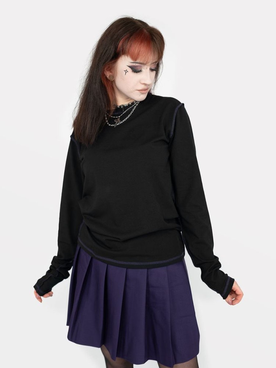 Clothes SKYDANCE | Venom Purple Stitch Longsleeve