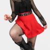 Clothes SKYDANCE Mini Skirts | Red Tennis Belt Skirt