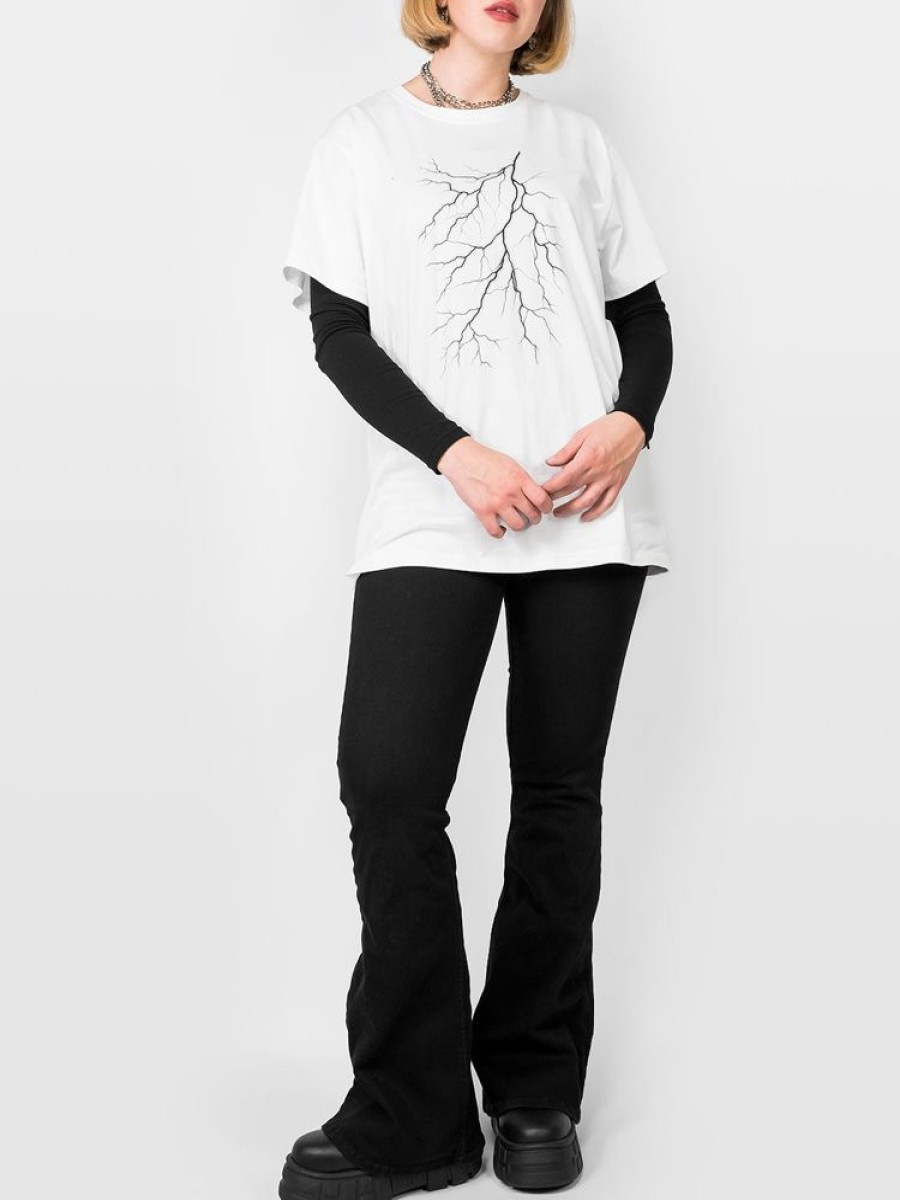 Clothes SKYDANCE | Lightning White T-Shirt