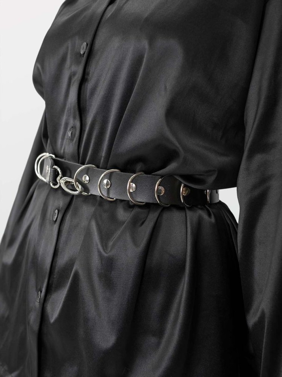 Accessories SKYDANCE | Hellstorm Leather Belt With D-Rings