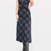 Clothes SKYDANCE Midi Skirts | Hera Plaid Midi Skirt