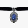 Accessories SKYDANCE Chokers | Lethal Lapis Lazuli Velvet Collar