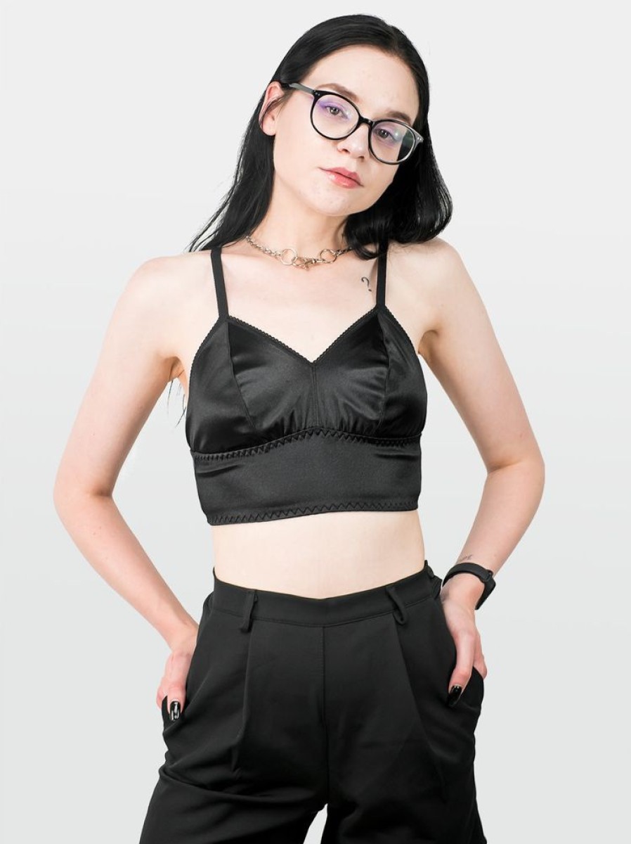 Clothes SKYDANCE | Obsidian Satin Bralette