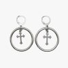 Accessories SKYDANCE Earrings | Merciless Cross And Ring Earrings