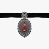 Accessories SKYDANCE Chokers | Lethal Carnelian Velvet Collar