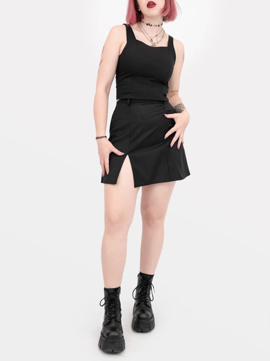 Clothes SKYDANCE Mini Skirts | Coven Mini Slit Skirt