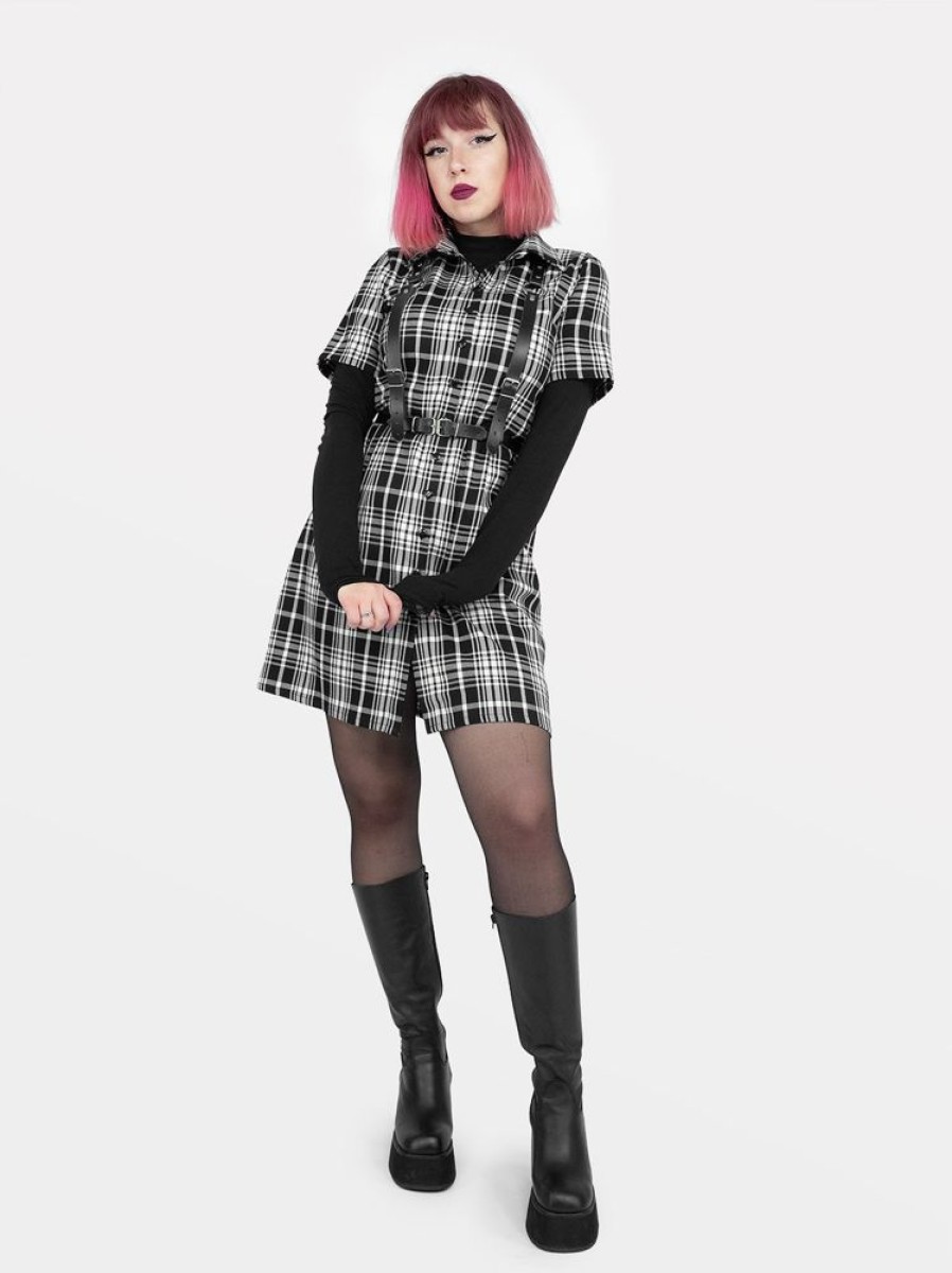 Clothes SKYDANCE | Carmen Plaid Button Up Dress