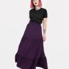 Clothes SKYDANCE Midi Skirts | Purple Oblivion Ruffled Midaxi Skirt