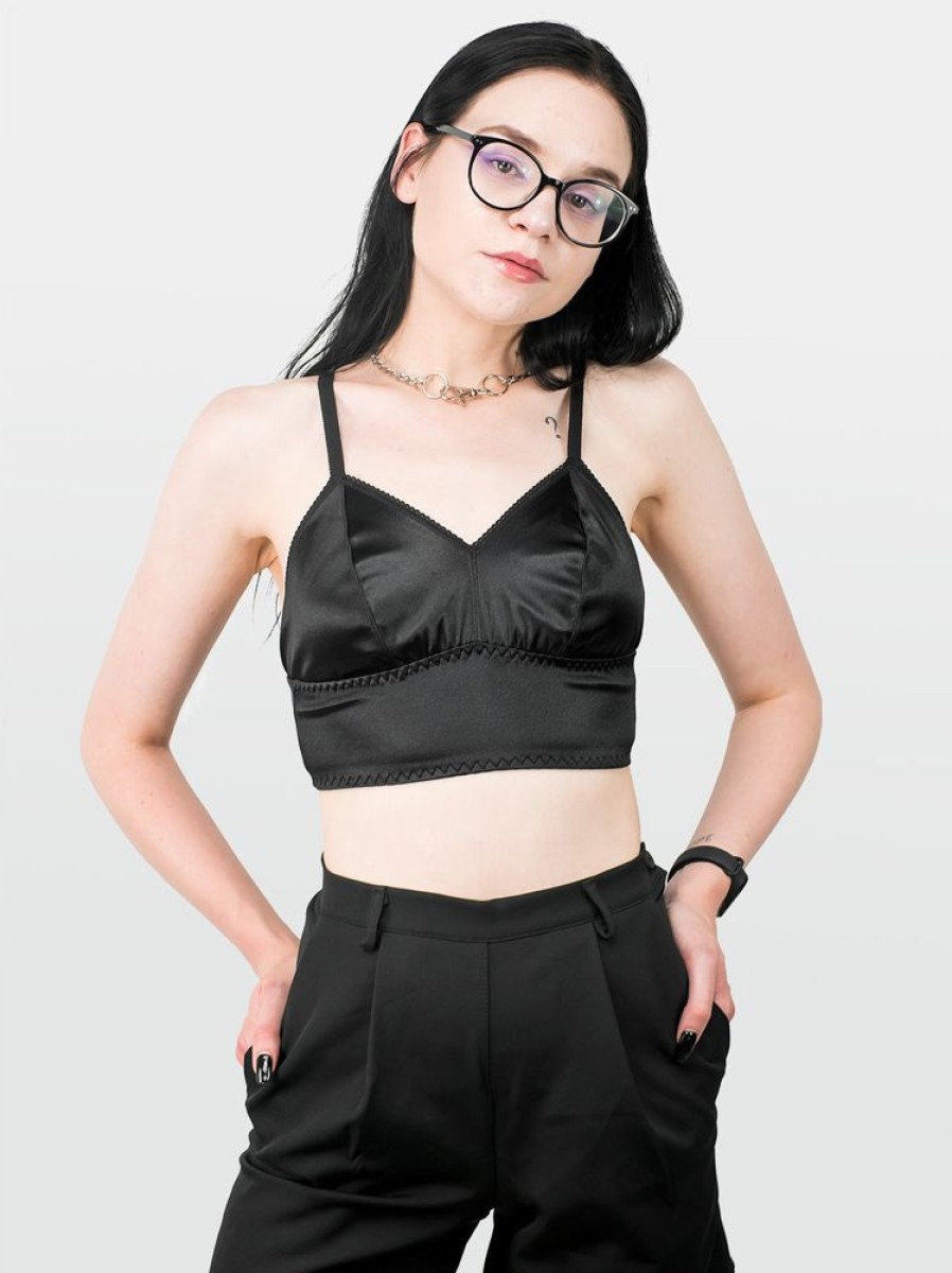 Clothes SKYDANCE | Obsidian Satin Bralette