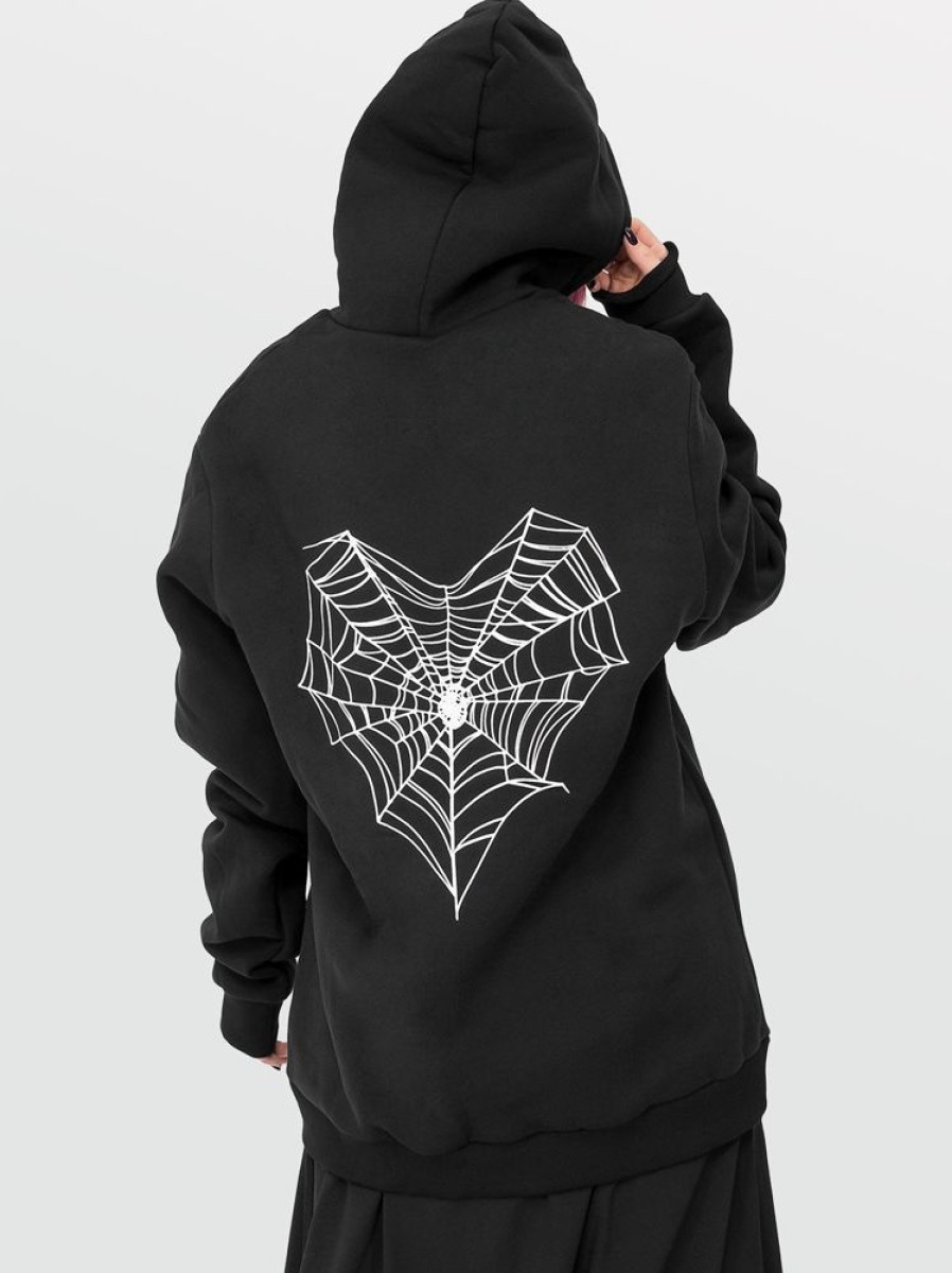 Clothes SKYDANCE | Heartache Cobweb Hoodie