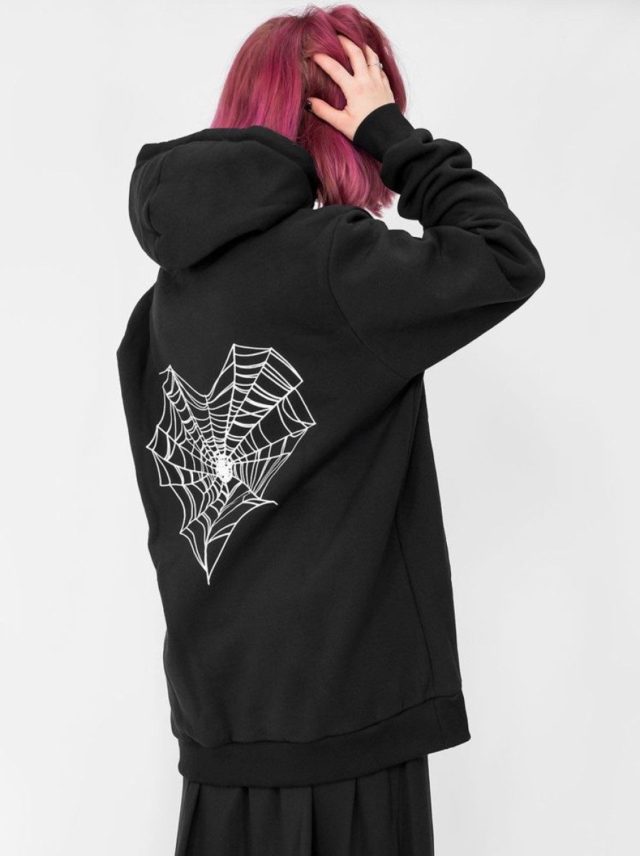 Clothes SKYDANCE | Heartache Cobweb Hoodie