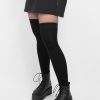 Accessories SKYDANCE | Black Over The Knee Socks