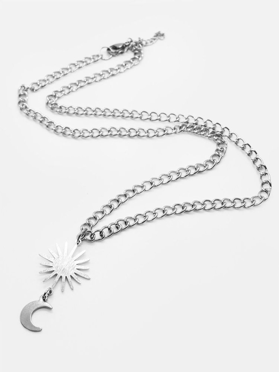 Accessories SKYDANCE Necklaces | Daybreak Sun And Moon Necklace