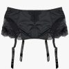 Clothes SKYDANCE | Rosette Lace Satin Garter Belt