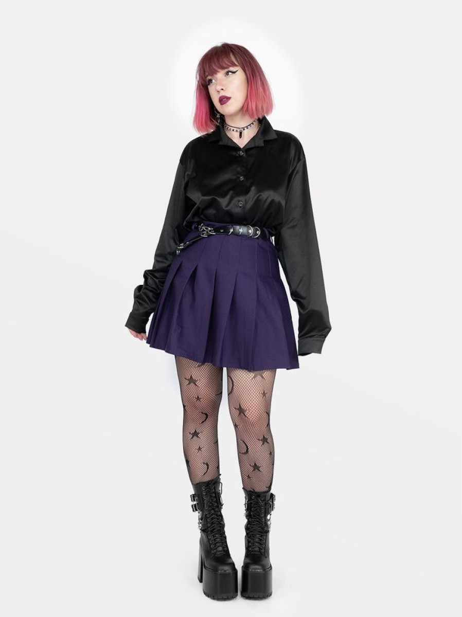 Clothes SKYDANCE Mini Skirts | Purple Tennis Belt Skirt