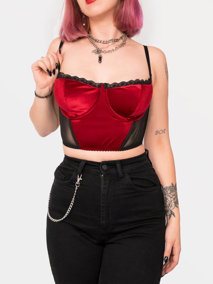 Clothes SKYDANCE | Bloody Rogue Red Corset