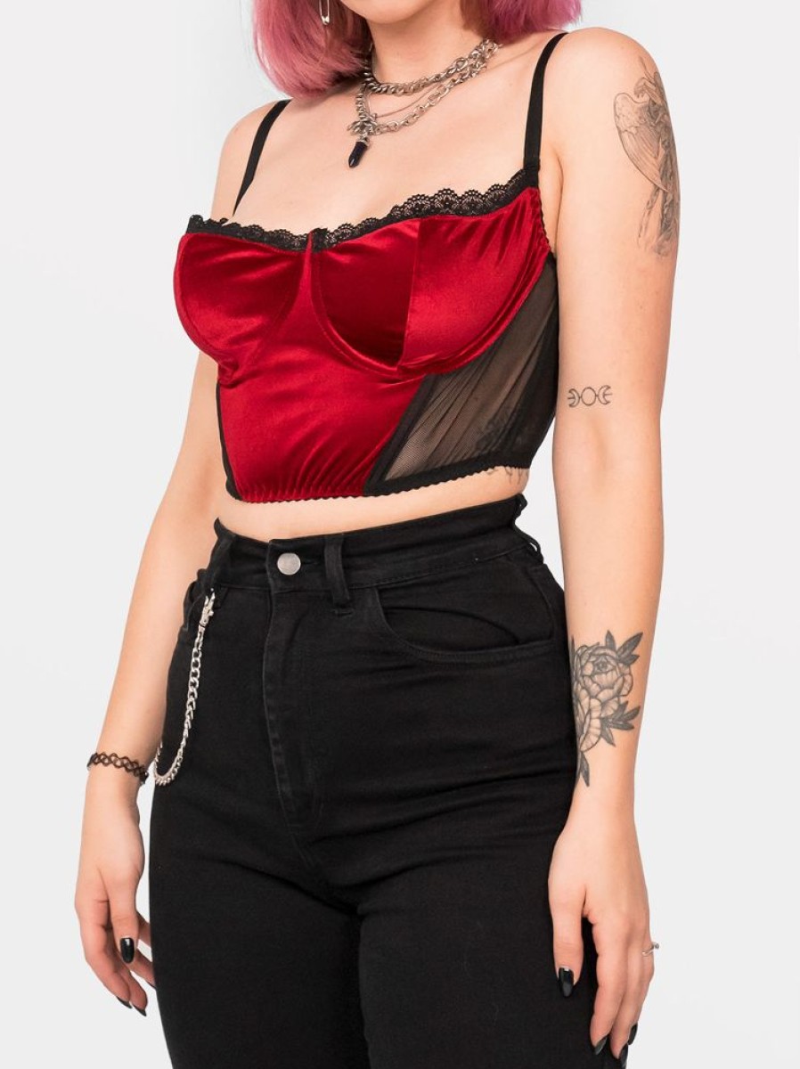 Clothes SKYDANCE | Bloody Rogue Red Corset