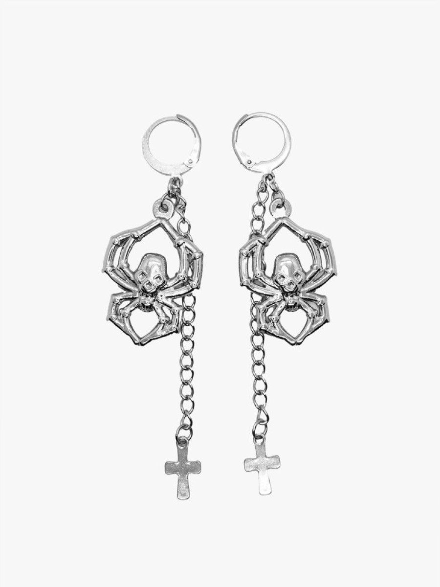 Accessories SKYDANCE Earrings | Frenzy Spider And Cross Earrings