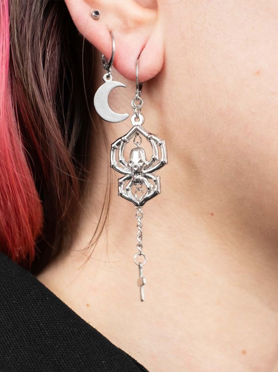 Accessories SKYDANCE Earrings | Frenzy Spider And Cross Earrings