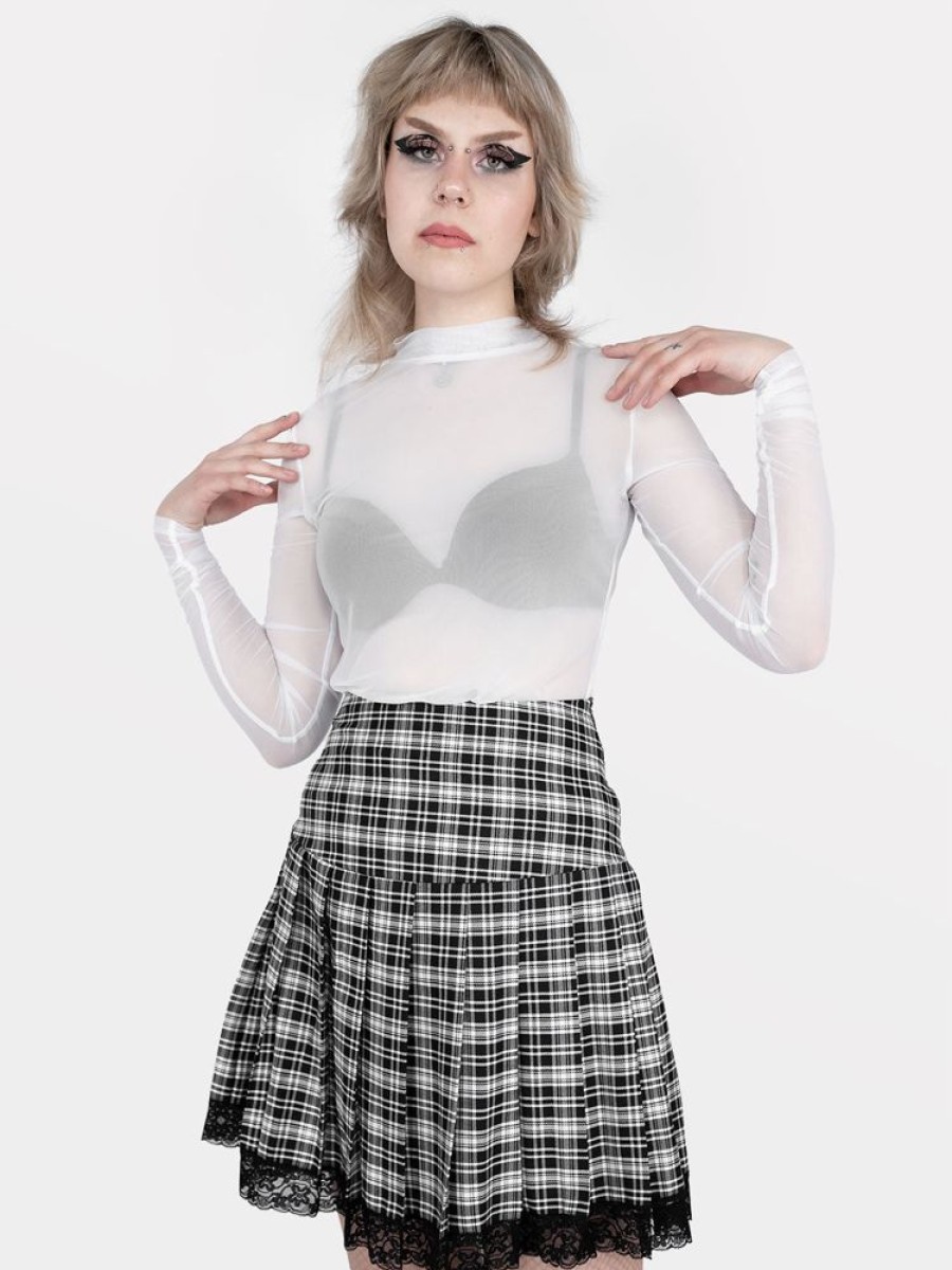 Clothes SKYDANCE | White Mesh Top