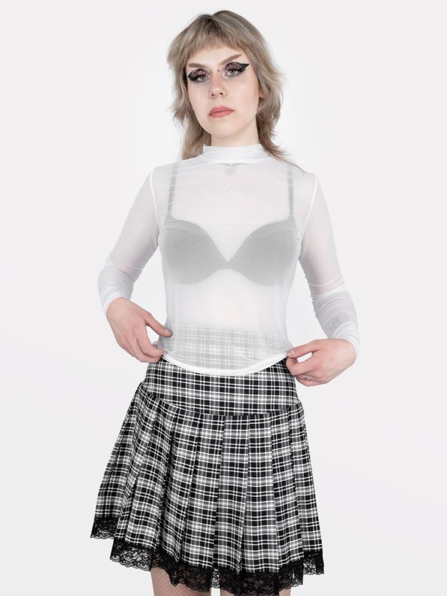 Clothes SKYDANCE | White Mesh Top