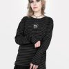 Clothes SKYDANCE | Mori Embroidered Striped Longsleeve