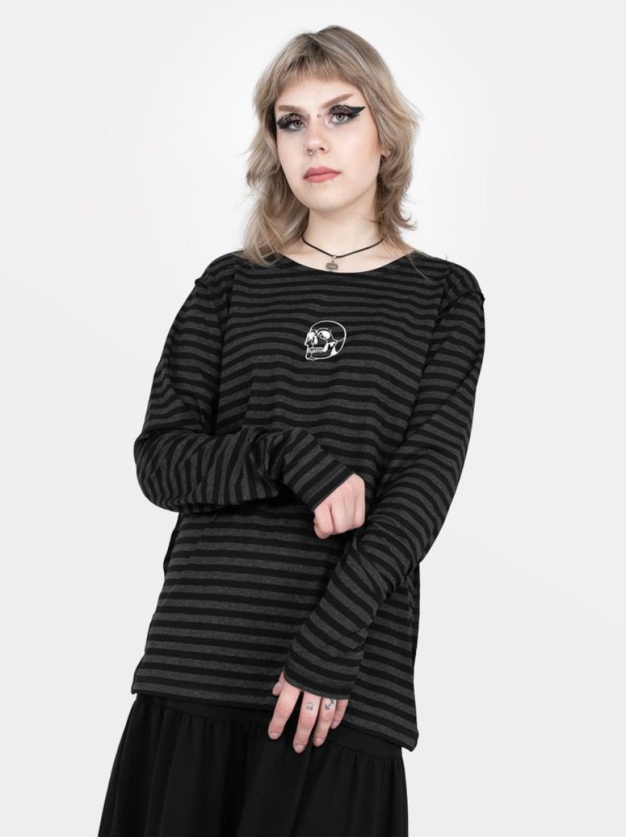 Clothes SKYDANCE | Mori Embroidered Striped Longsleeve