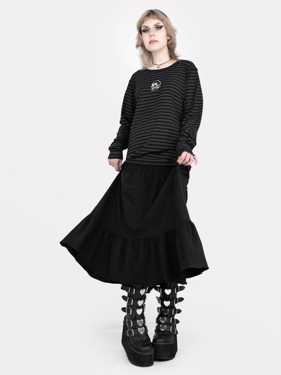 Clothes SKYDANCE | Mori Embroidered Striped Longsleeve