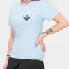 Clothes SKYDANCE | Fake Romance Embroidered Blue T-Shirt