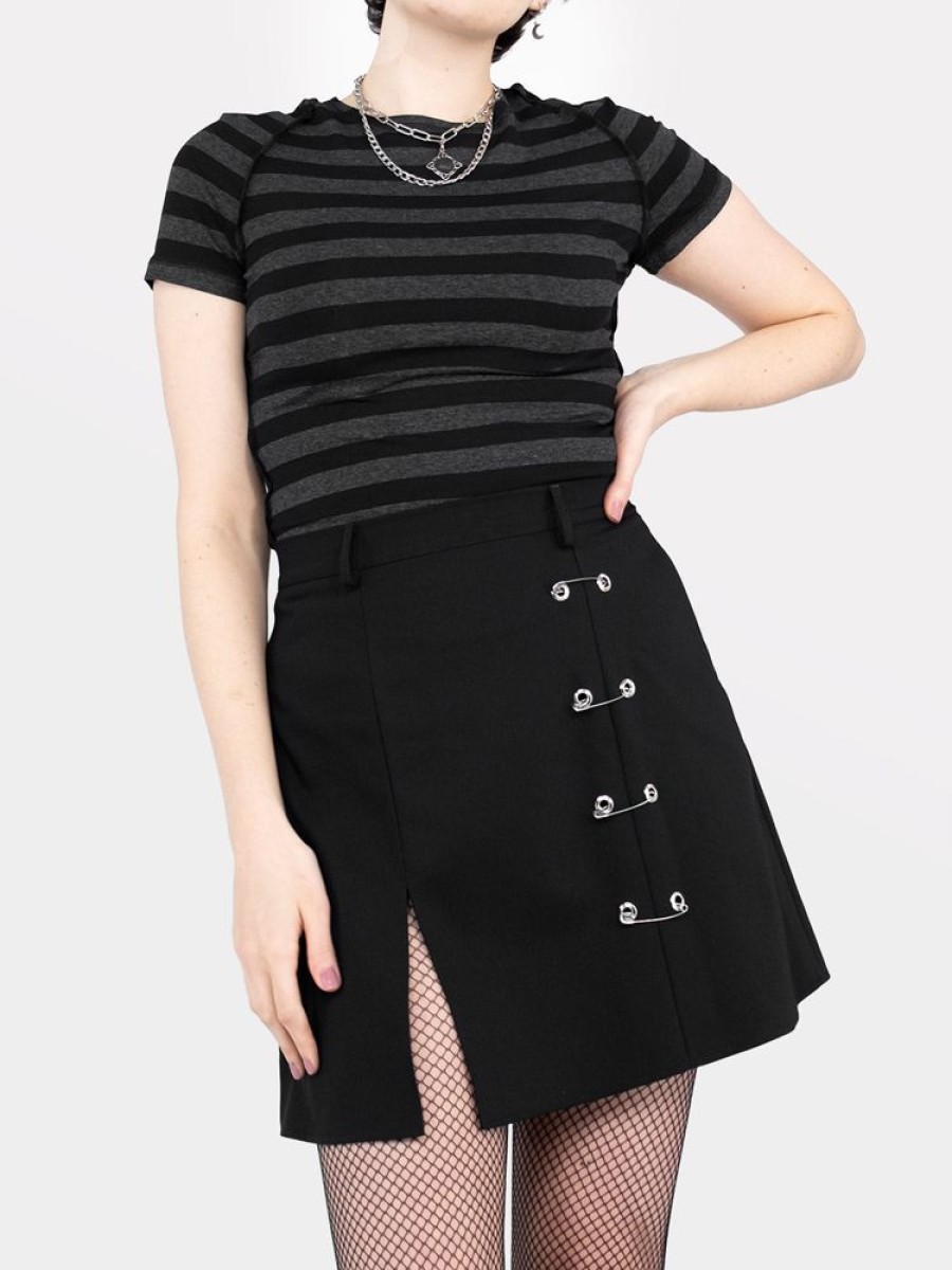 Clothes SKYDANCE Mini Skirts | Courtney Safety Pins Mini Skirt